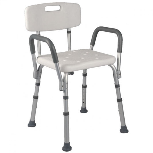 BA44 - Sedia da Doccia con Schienale e Braccioli Ergonomica Termigea - Ausili Disabili Roma