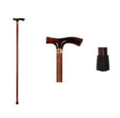 Bastone in Legno Lucido con Impugnatura a T Uomo / Donna - B16