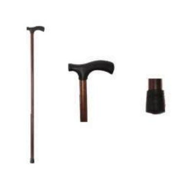 Bastone in Legno Lucido con Impugnatura di Plastica a T Uomo / Donna - B15 - Ausili Disabili Roma