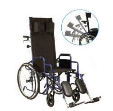 Carrozzina Pieghevole con Schienale Reclinabile - CAR-PR - Ausili Disabili Roma