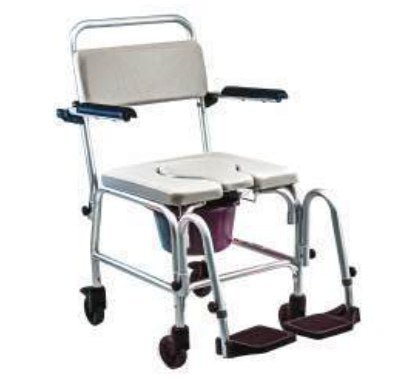 Comoda in Alluminio da Doccia e Wc con Ruote Piccole - SE2 - Ausili Disabili Roma