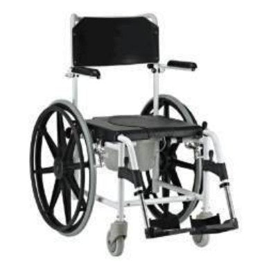 Comoda in Alluminio Verniciato da Doccia e Wc con Ruote Autospinta da 600 - SE9 - Ausili Disabili Roma
