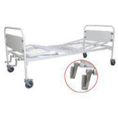 Letto a Rete a Due Manovelle con Ruote - L3R - Ausili Disabili Roma