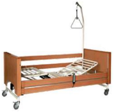 Letto da Degenza Elettrico a Tre Snodi Elevabile con Trendelenburg Doghe in Ferro - LE1-F
