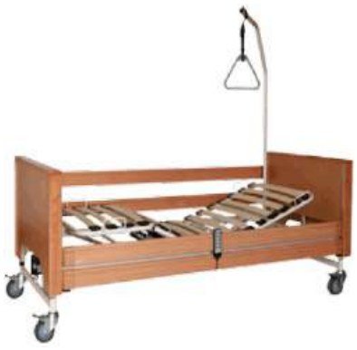 Letto da Degenza Elettrico a Tre Snodi Elevabile con Trendelenburg Doghe in Legno - LE1-L - Ausili Disabili Roma