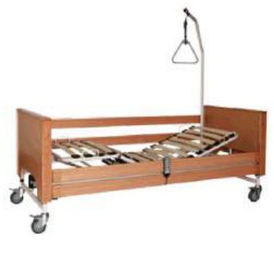 Letto da Degenza Elettrico a Tre Snodi Elevabile con Trendelenburg Doghe in Legno - LE2-L - Ausili Disabili Roma