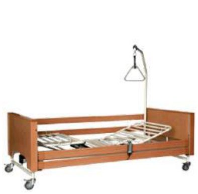 Letto da Degenza Elettrico a Tre Snodi Elevabile con Trendelenburg Largh. Rete cm.140 Doghe in Ferro - LE1 - Ausili Disabili Roma