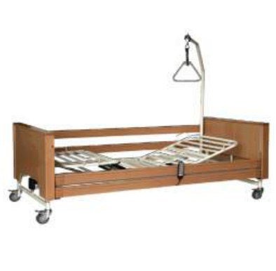 Letto da Degenza Elettrico Bariatrico a Tre Snodi Elevabile con Trendelenburg Largh. Rete cm.140 Doghe in Ferro - LEB2 - Ausili Disabili Roma