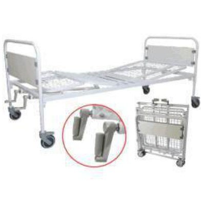 Letto Pieghevole a Rete a Due Manovelle con Ruote - L6R - Ausili Disabili Roma