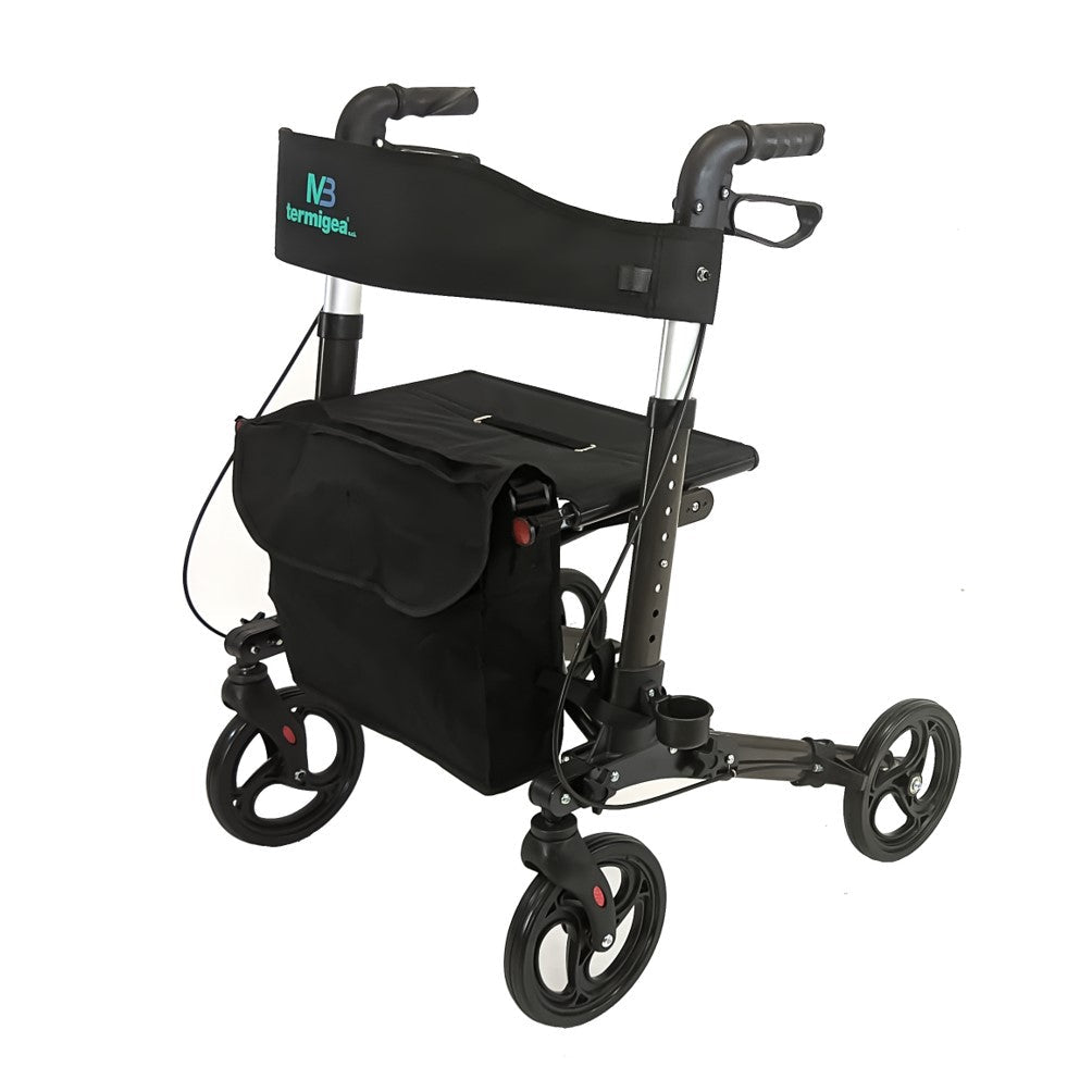 RO14 - Rollator Pieghevole Termigea in Alluminio con Seduta e Schienale - Ausili Disabili Roma