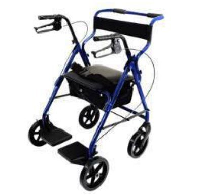 Rollator Pieghevole Doppia Funzione con Quattro Ruote - RO30 - Ausili Disabili Roma