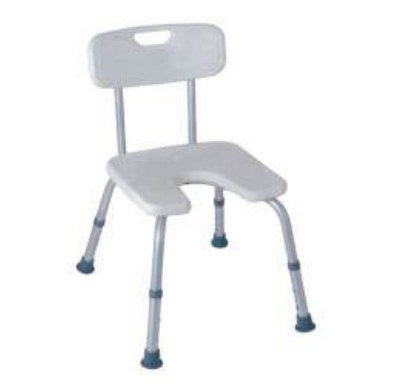 Sedia in Plastica con Incavo con Struttura in Alluminio, per Doccia - BA30 - Ausili Disabili Roma