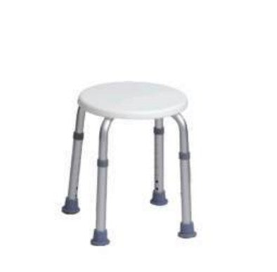 Sedile Rotondo in Plastica con Struttura in Alluminio, per Doccia - BA5